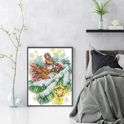 Winter Breath - 14CT Stamped Cross Stitch 19*26CM (Joy Sunday)