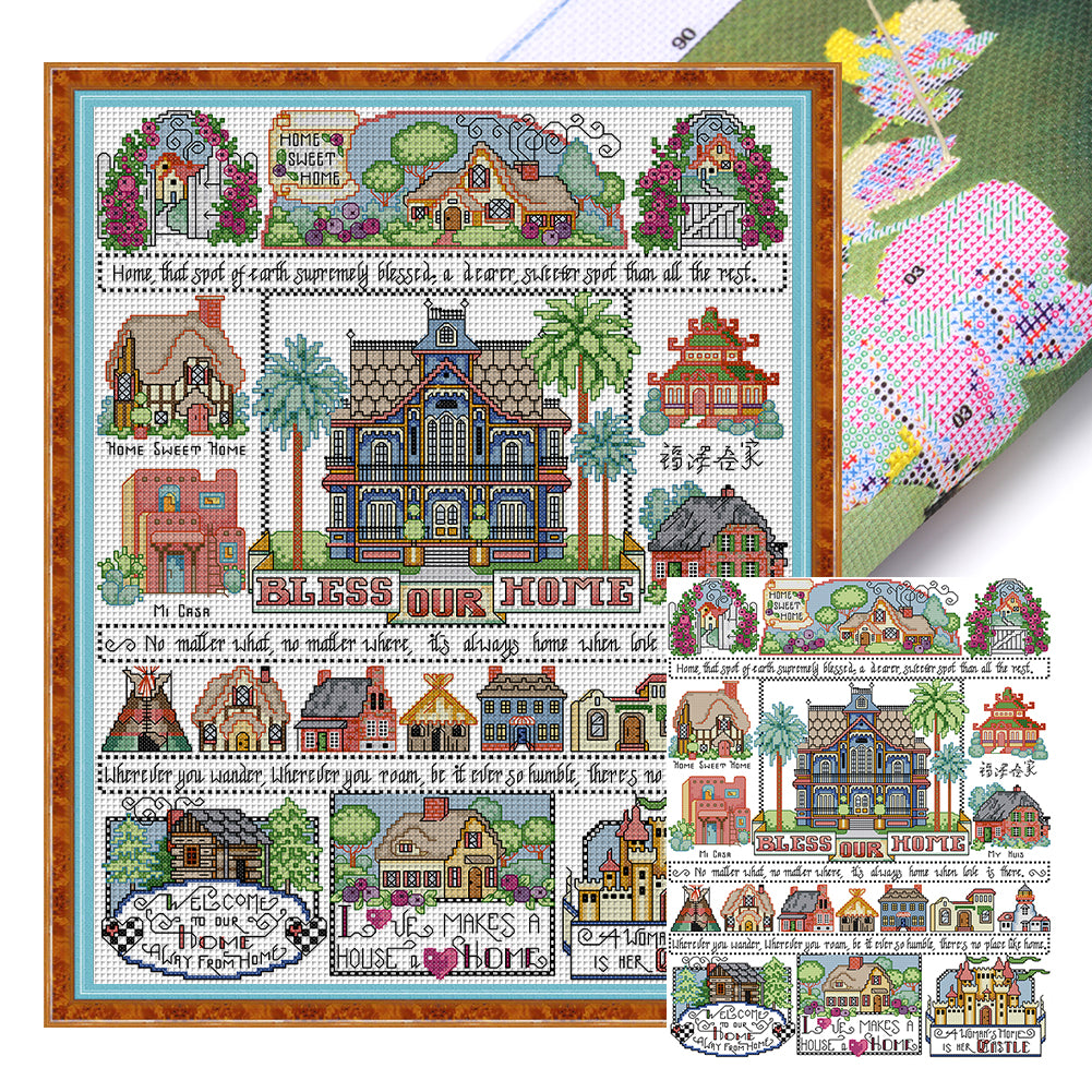 Fukuzawa¡¯S Home - 14CT Stamped Cross Stitch 38*49CM (Joy Sunday)