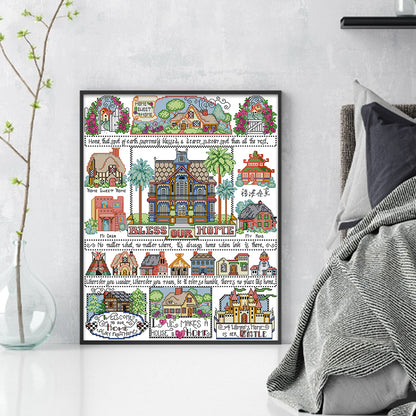 Fukuzawa¡¯S Home - 14CT Stamped Cross Stitch 38*49CM (Joy Sunday)