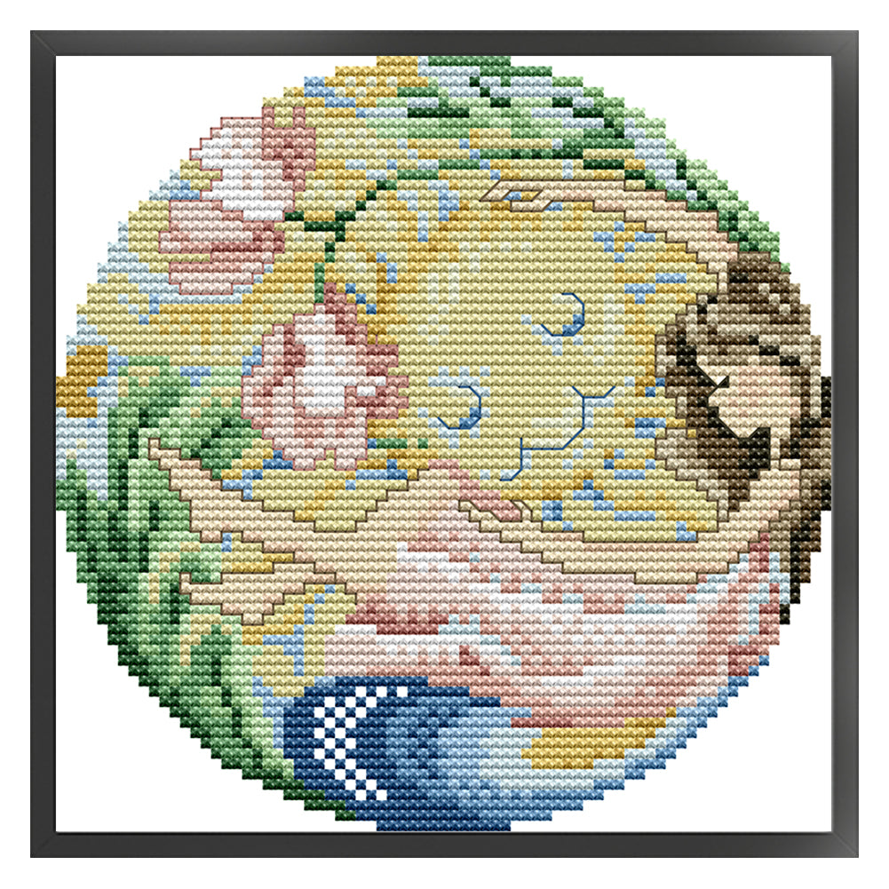 Embrace The Sun - 14CT Stamped Cross Stitch 18*18CM (Joy Sunday)