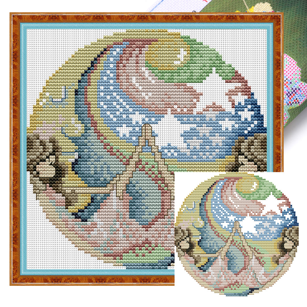 Embrace The Moon - 14CT Stamped Cross Stitch 18*19CM (Joy Sunday)