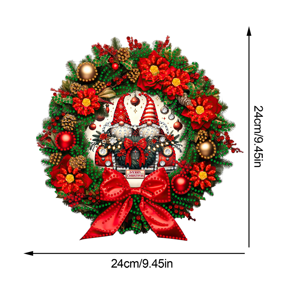 Christmas 2D Flat DIY Hanging Diamond Art Kits Window Hanging Art for Home Decor