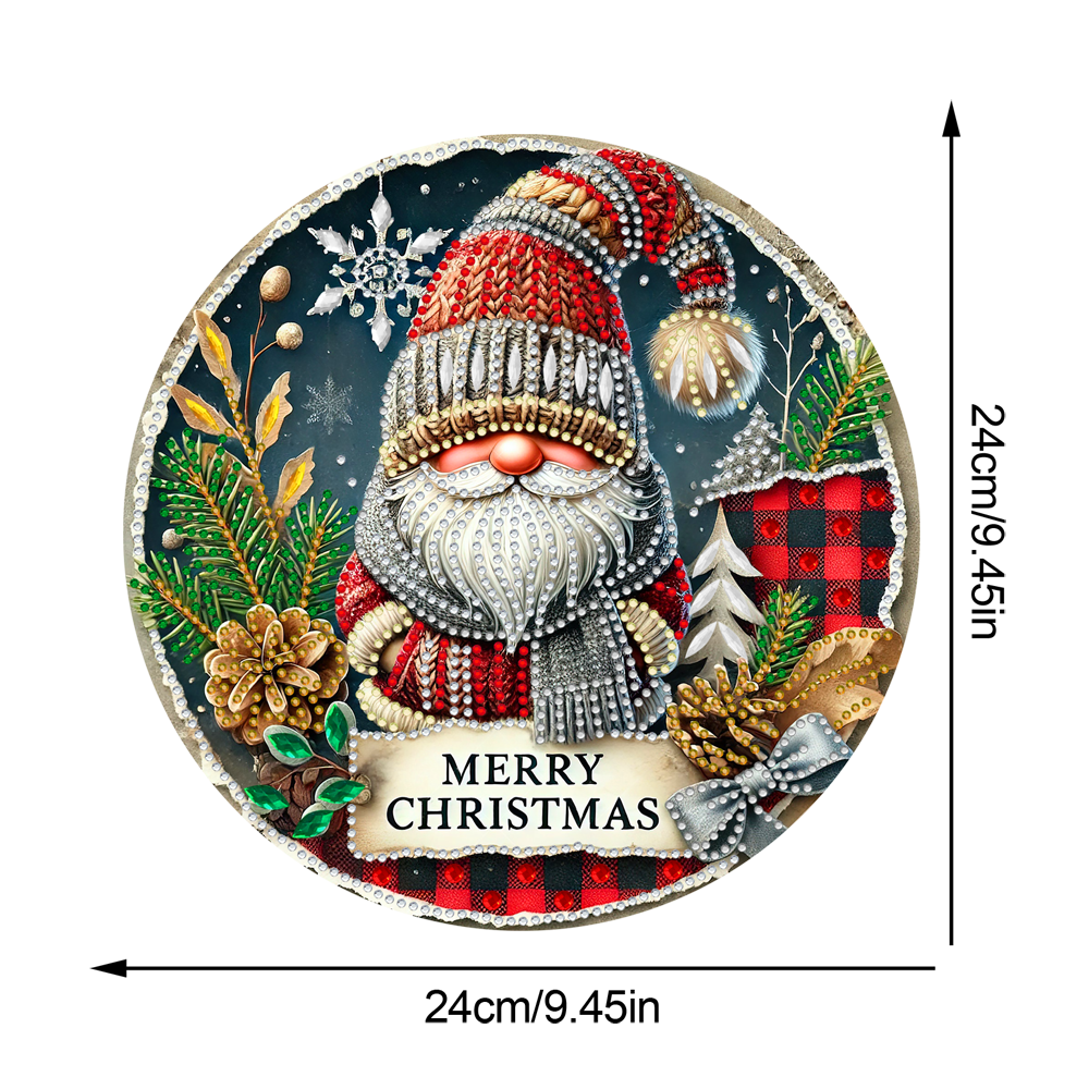 Christmas 2D Flat DIY Hanging Diamond Art Kits Window Hanging Art for Home Decor