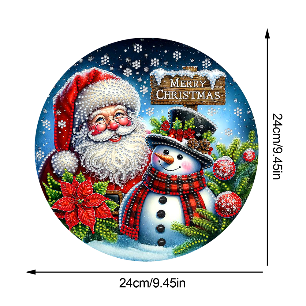 Christmas 2D Flat DIY Hanging Diamond Art Kits Window Hanging Art for Home Decor