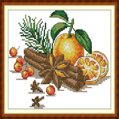 Berries And Spices - 14CT Stamped Cross Stitch 21*18CM (Joy Sunday)