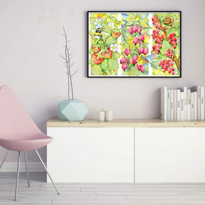 Bee-Snail-Berry - 14CT Stamped Cross Stitch 44*32CM (Joy Sunday)