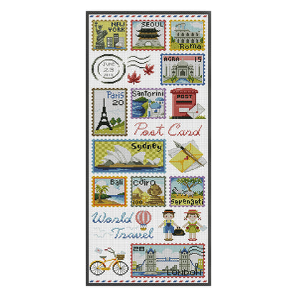 Stamp Collection - 14CT Stamped Cross Stitch 29*64CM (Joy Sunday)