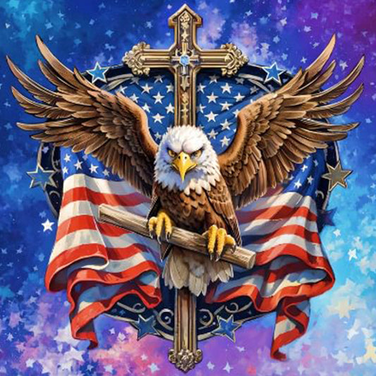 Flag Eagle - Full Round Drill Diamond Painting 40*40CM