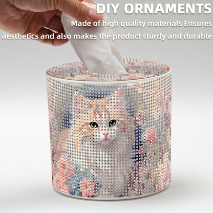 DIY Diamond Painting Handmade Tissue Holder Rhinestones Decorative Tissue Box