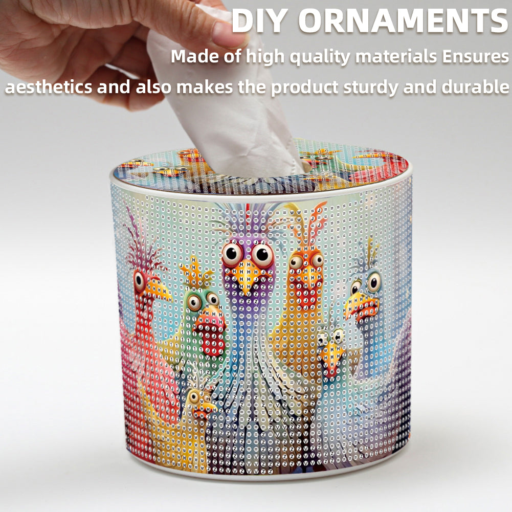 DIY Diamond Painting Handmade Tissue Holder Rhinestones Decorative Tissue Box