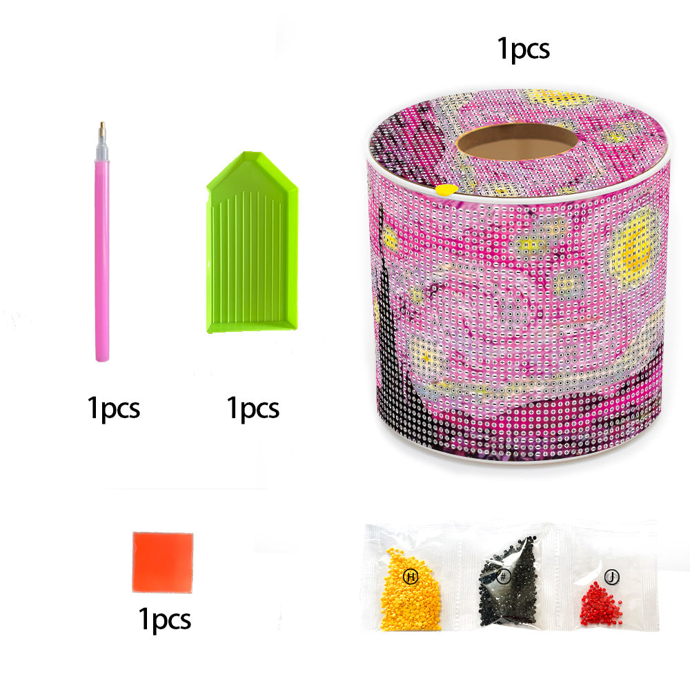 DIY Diamond Painting Handmade Tissue Holder Rhinestones Decorative Tissue Box