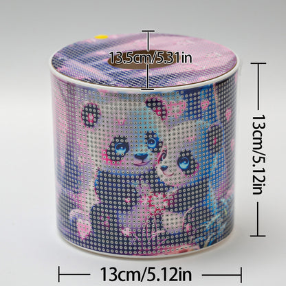 Panda DIY Diamond Painting Handmade Tissue Holder Rhinestones Crystal Tissue Box
