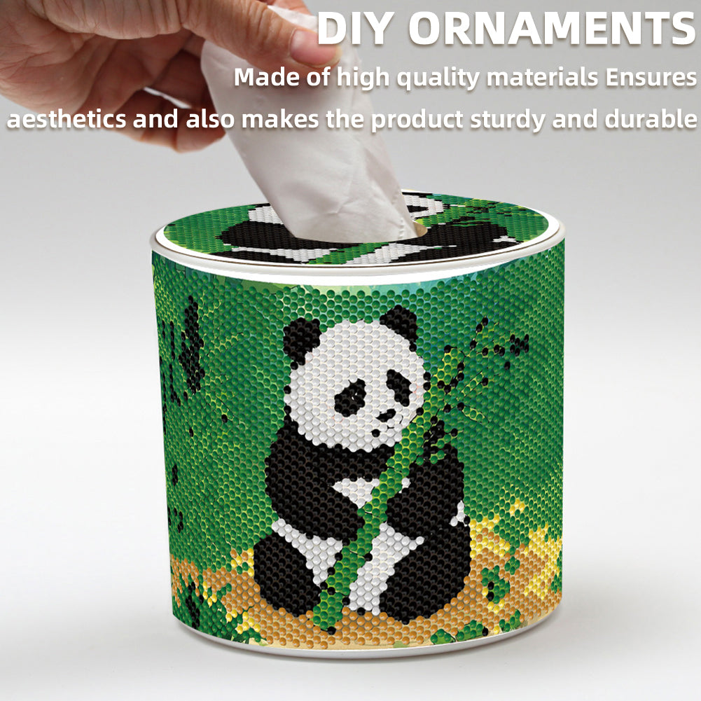 Bamboo DIY Diamond Painting Handmade Tissue Holder Rhinestones Decor Tissue Box