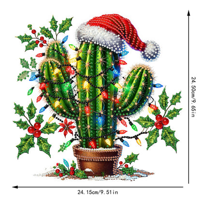 2D Flat Print Xmas DIY Acrylic Desktop Diamond Art Kits Bedroom Table Decoration