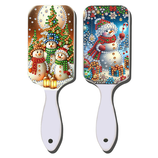 2pcs Crystal Diamond Hair Brush DIY Craft Supplies Crystal Air Cushion for Women