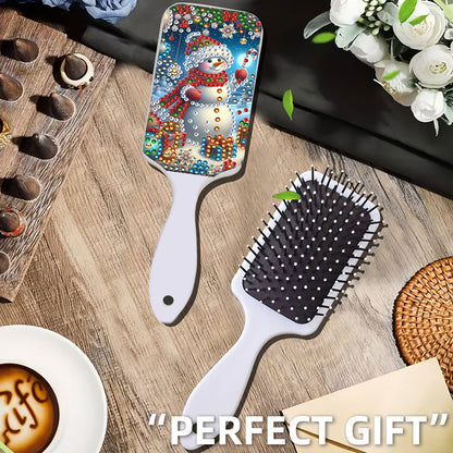 2pcs Crystal Diamond Hair Brush DIY Craft Supplies Crystal Air Cushion for Women