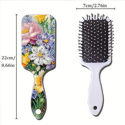 2pcs Crystal Diamond Hair Brush DIY Craft Supplies Crystal Air Cushion for Women