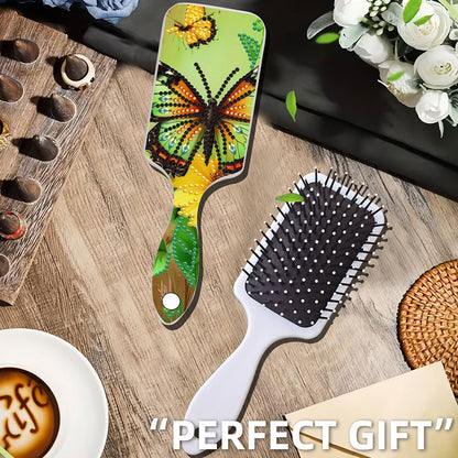 2pcs Crystal Diamond Hair Brush DIY Craft Supplies Crystal Air Cushion for Women