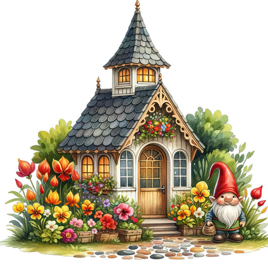 House - Full Round Drill Diamond Painting 40*40CM