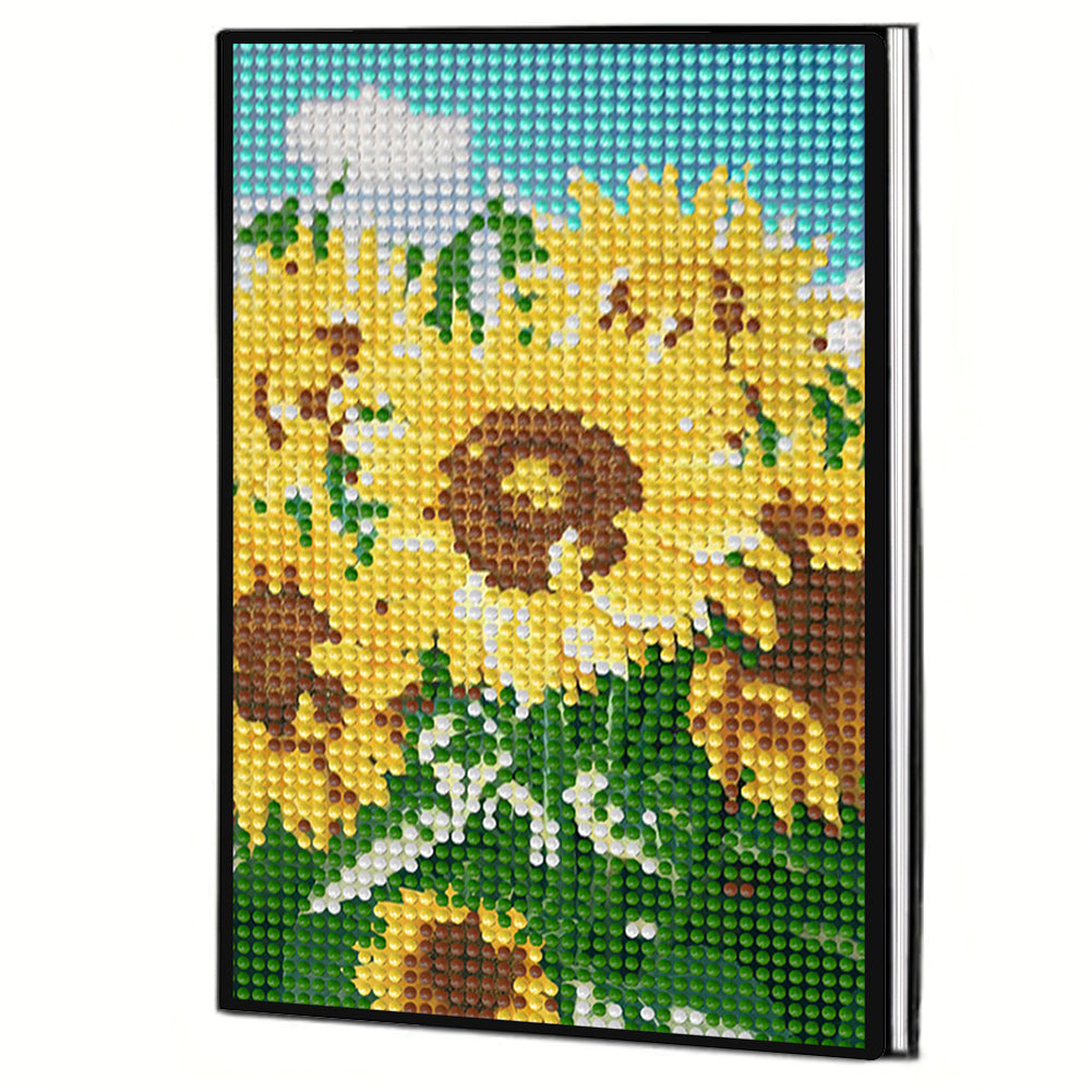 5D DIY Diamond Art Painting Notebook Kit Crystal Notepad Sketchbook for Birthday
