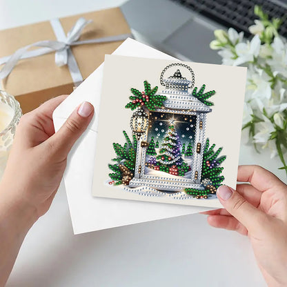 6PCS DIY Diamond Art Greeting Cards Xmas Designs Diamond Art Handmade Cards