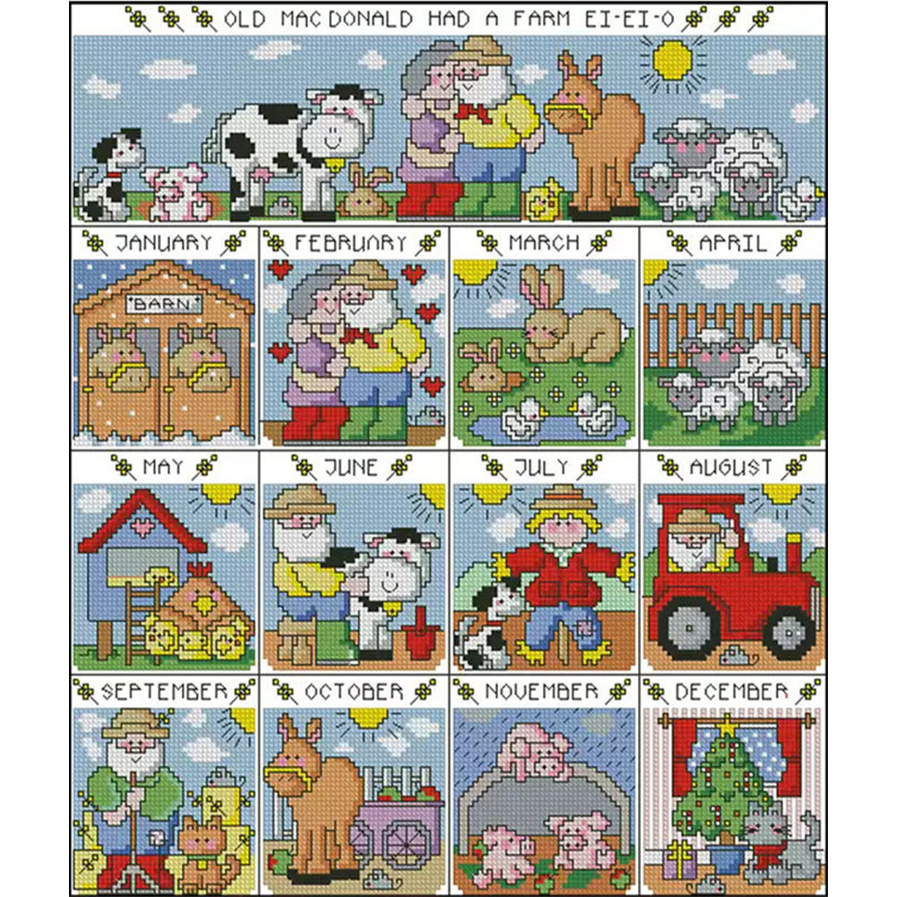 Grandpa'S Manor - 14CT Stamped Cross Stitch 40*45CM (Fairy Brand)