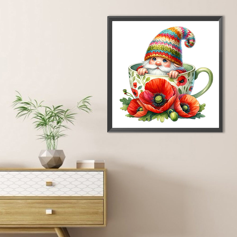 Cup Gnome - Full Round Drill Diamond Painting 40*40CM