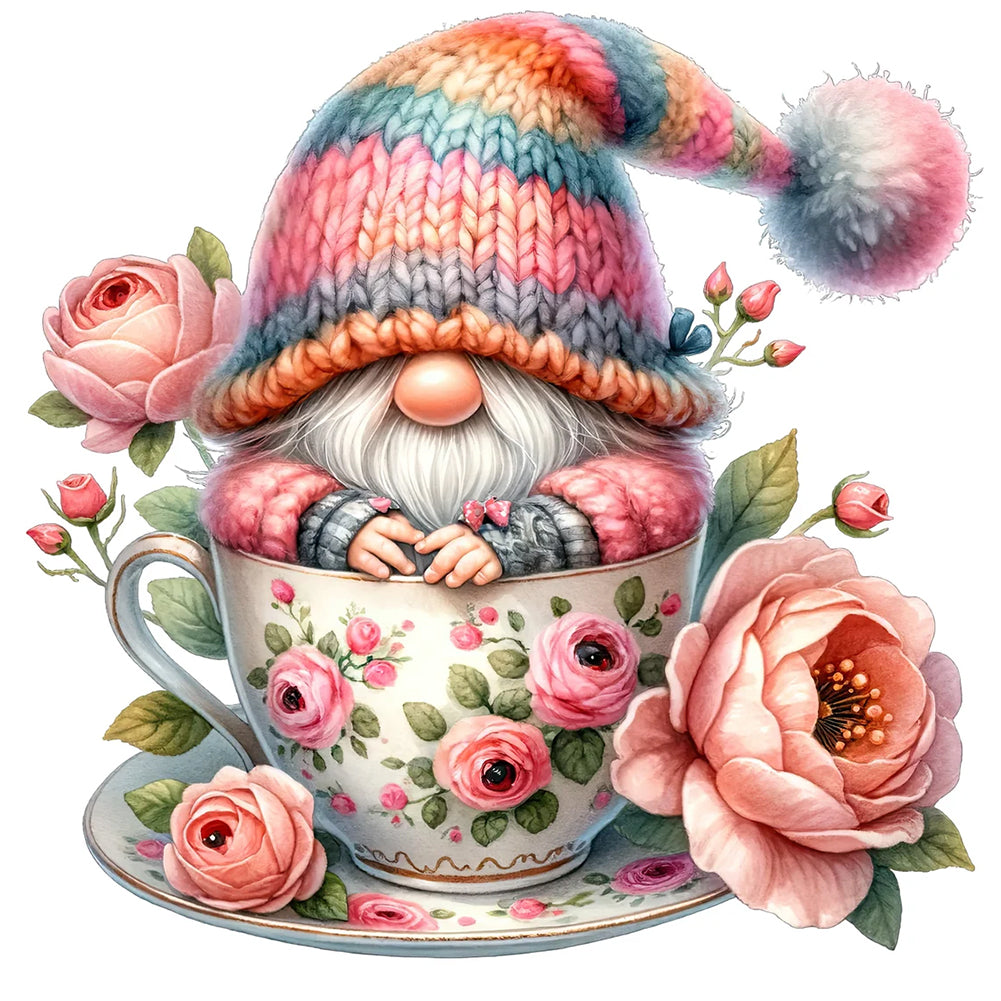 Goblin And Flower Cup - Full Round Drill Diamond Painting 40*40CM