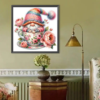Goblin And Flower Cup - Full Round Drill Diamond Painting 40*40CM