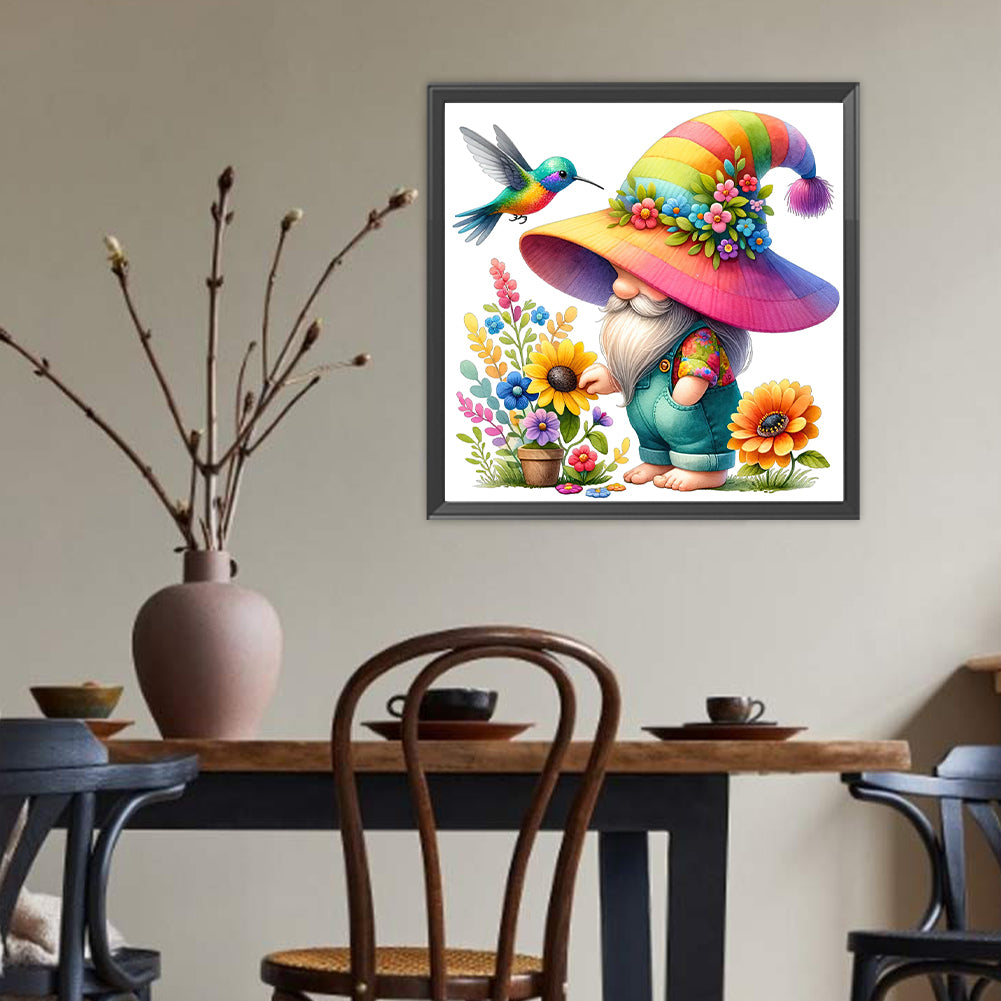 Colorful Gnome - Full Round Drill Diamond Painting 40*40CM