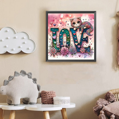 Love Cat And Dog - Full Round Drill Diamond Painting 30*30CM