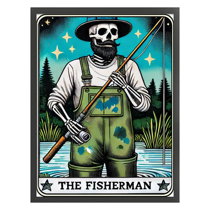 Skeleton Fishing - 11CT Stamped Cross Stitch 50*65CM