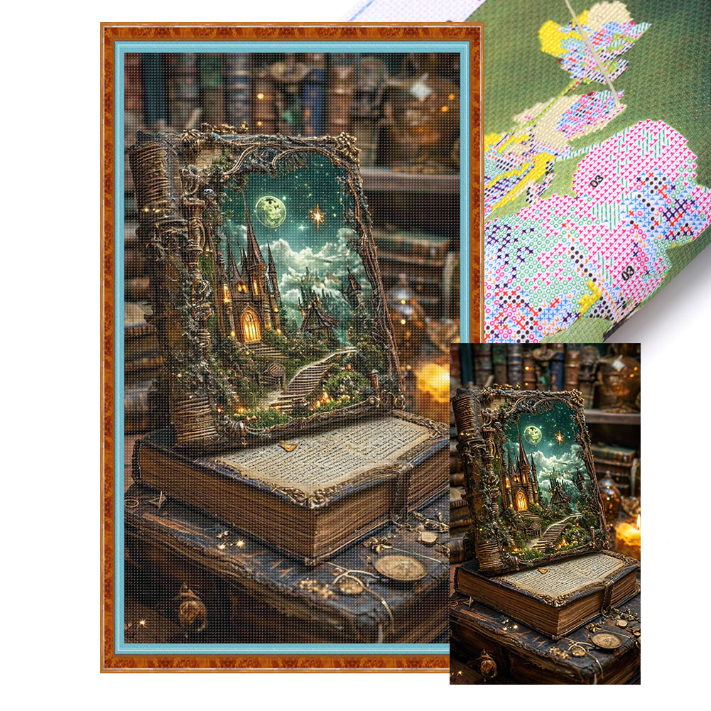 Magic Book - 11CT Stamped Cross Stitch 40*70CM