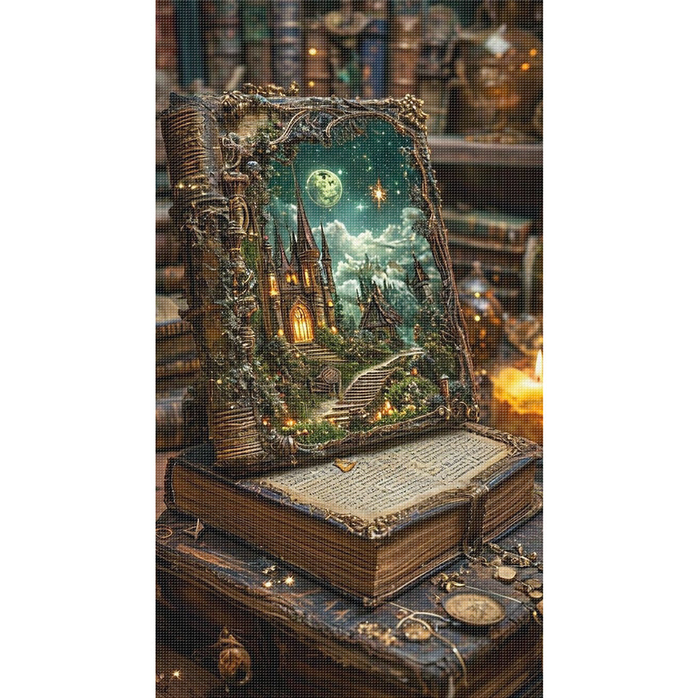 Magic Book - 11CT Stamped Cross Stitch 40*70CM