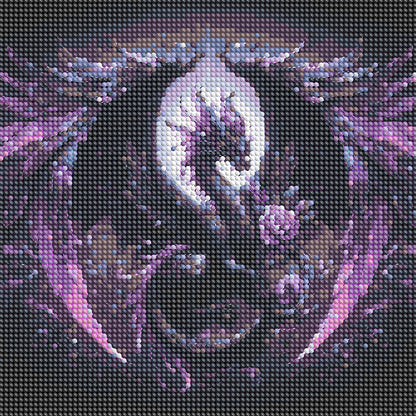 Dark Pterosaur - Full Round Drill Diamond Painting 30*30CM