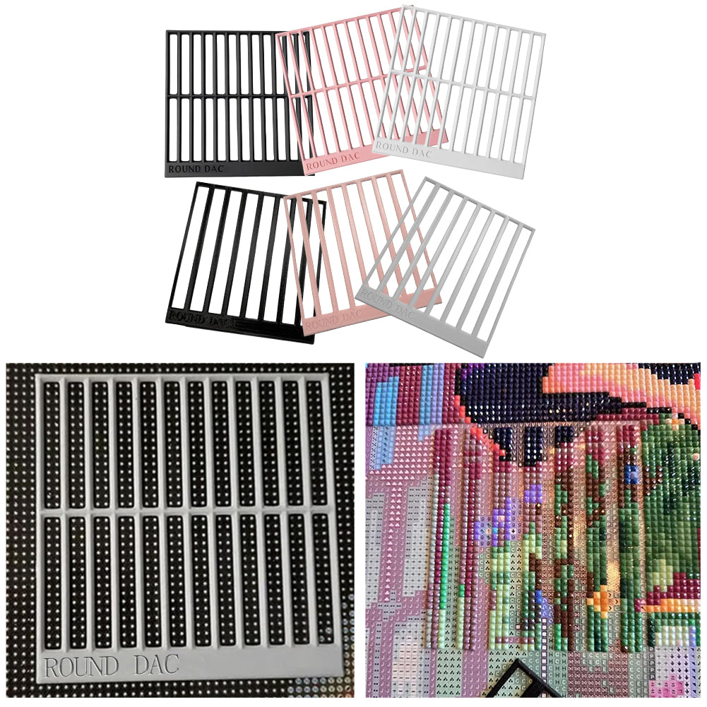 6Pcs DIY Diamond Art Guide Ruler Beginner Rhinestone Positioning Grid Ruler Tool