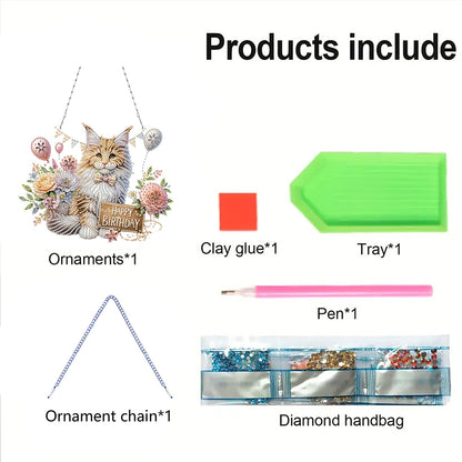2D Flat DIY Diamond Art Pendant Diamond Painting Set Home Wall Decoration Crafts
