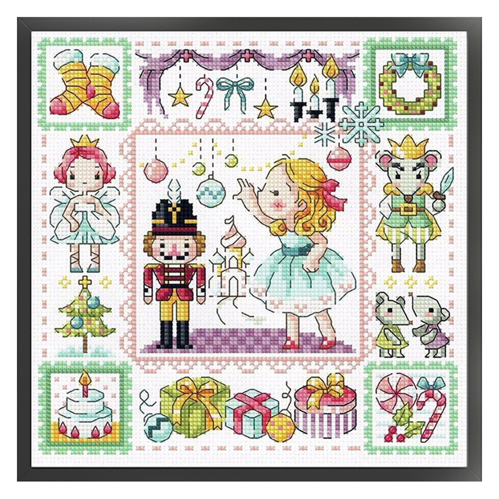 The Nutcracker - 14CT Stamped Cross Stitch 30*30CM(Fairy Brand)