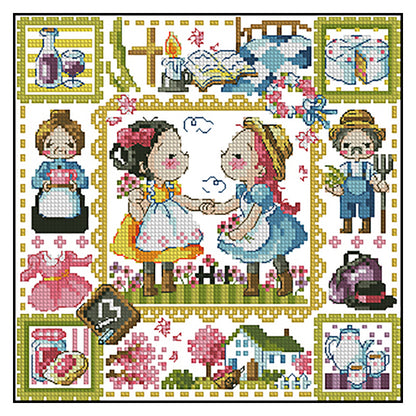 Anne Of Green Gables - 14CT Stamped Cross Stitch 30*30CM(Fairy Brand)