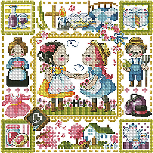 Anne Of Green Gables - 14CT Stamped Cross Stitch 30*30CM(Fairy Brand)