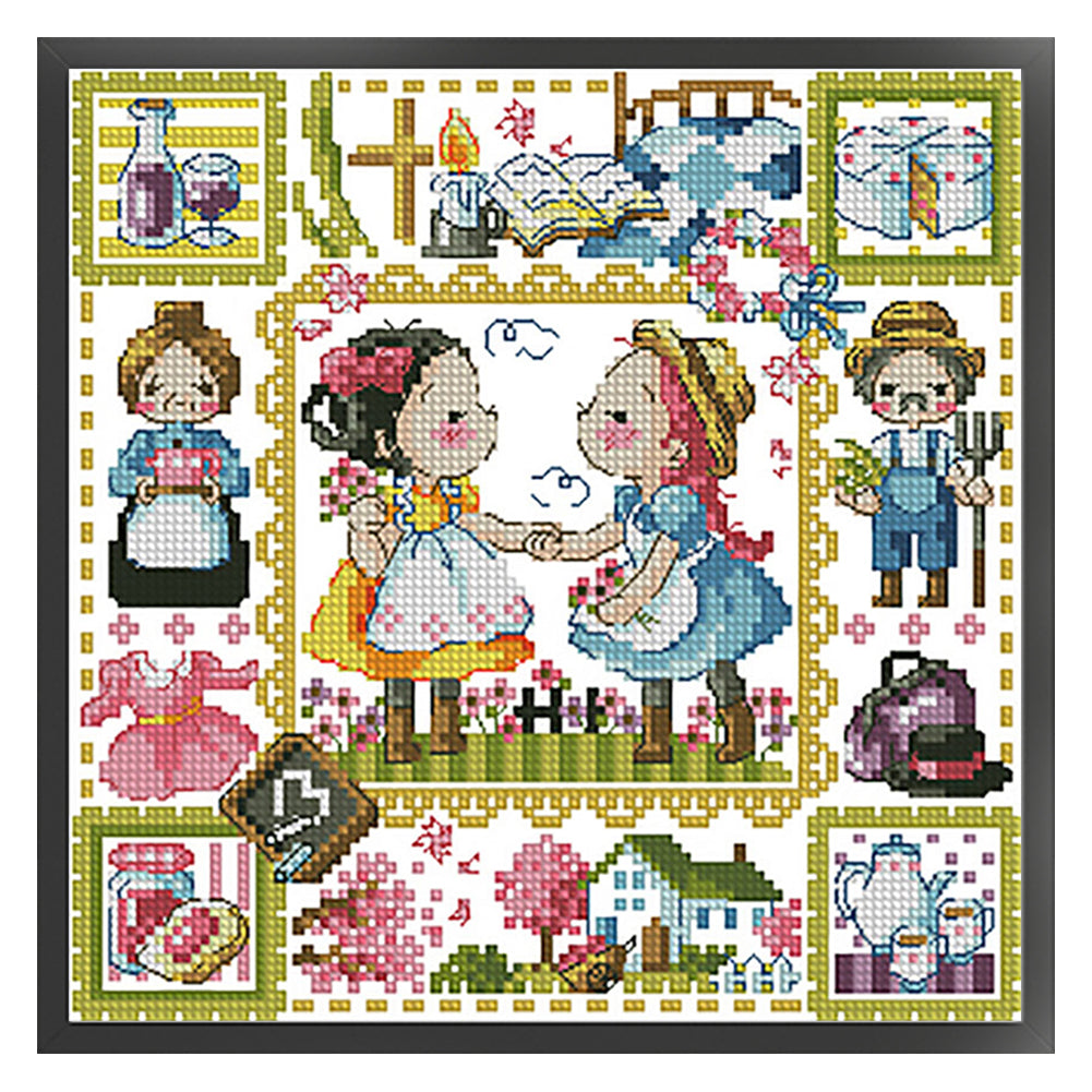 Anne Of Green Gables - 14CT Stamped Cross Stitch 30*30CM(Fairy Brand)