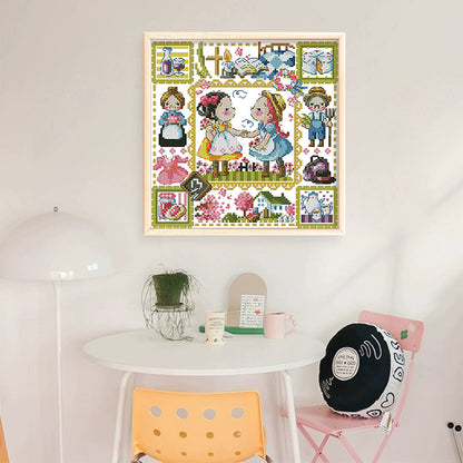 Anne Of Green Gables - 14CT Stamped Cross Stitch 30*30CM(Fairy Brand)
