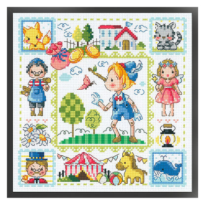 Pinocchio - 14CT Stamped Cross Stitch 30*30CM(Fairy Brand)