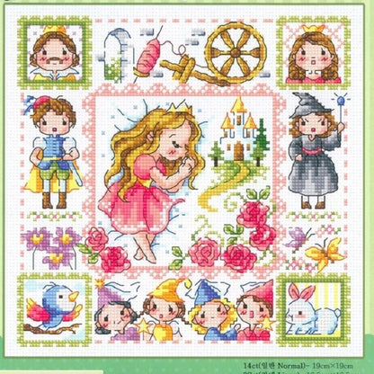 Sleeping Beauty - 14CT Stamped Cross Stitch 30*30CM(Fairy Brand)