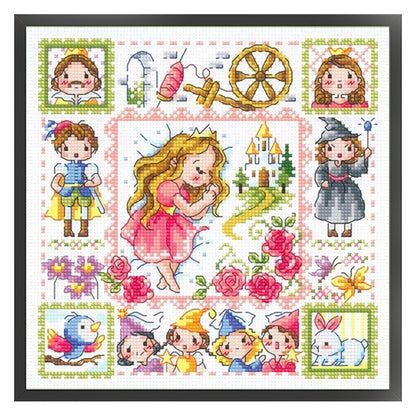 Sleeping Beauty - 14CT Stamped Cross Stitch 30*30CM(Fairy Brand)