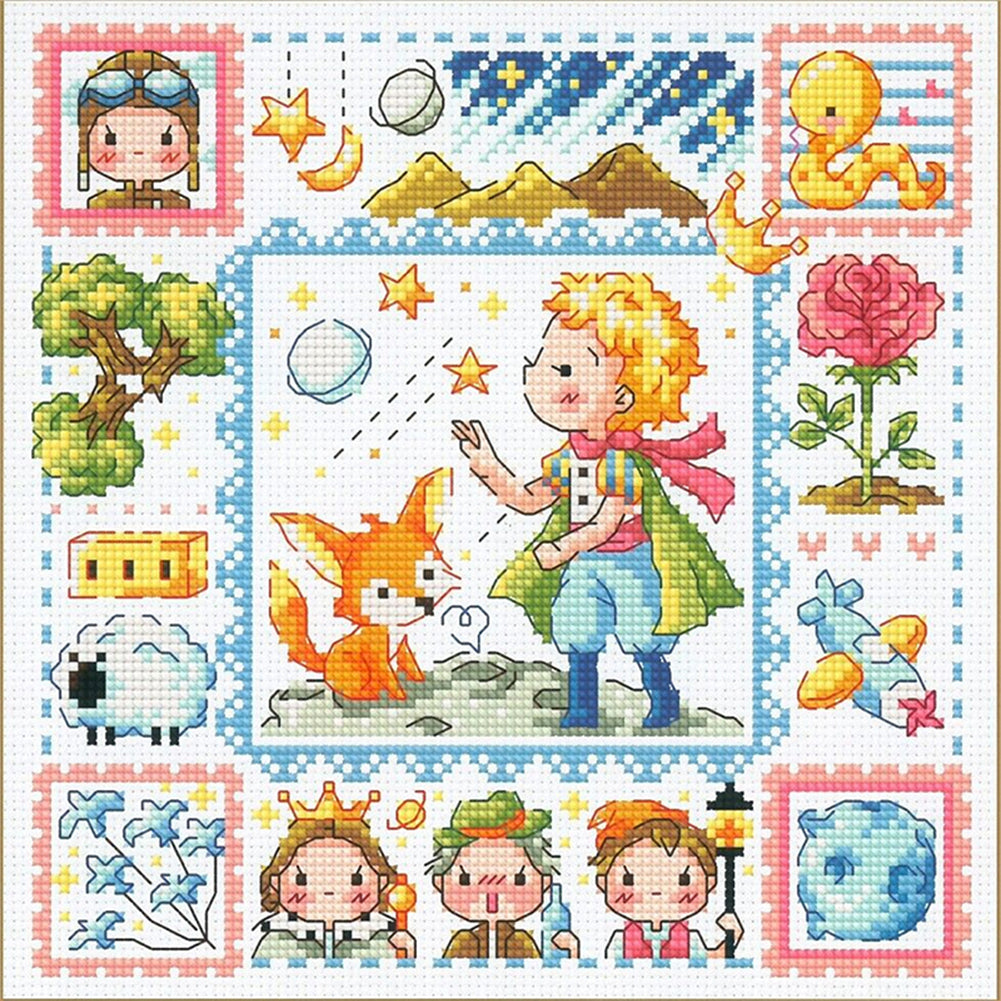 The Little Prince - 14CT Stamped Cross Stitch 30*30CM(Fairy Brand)