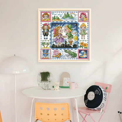 Princess Doraemon - 14CT Stamped Cross Stitch 30*30CM(Fairy Brand)