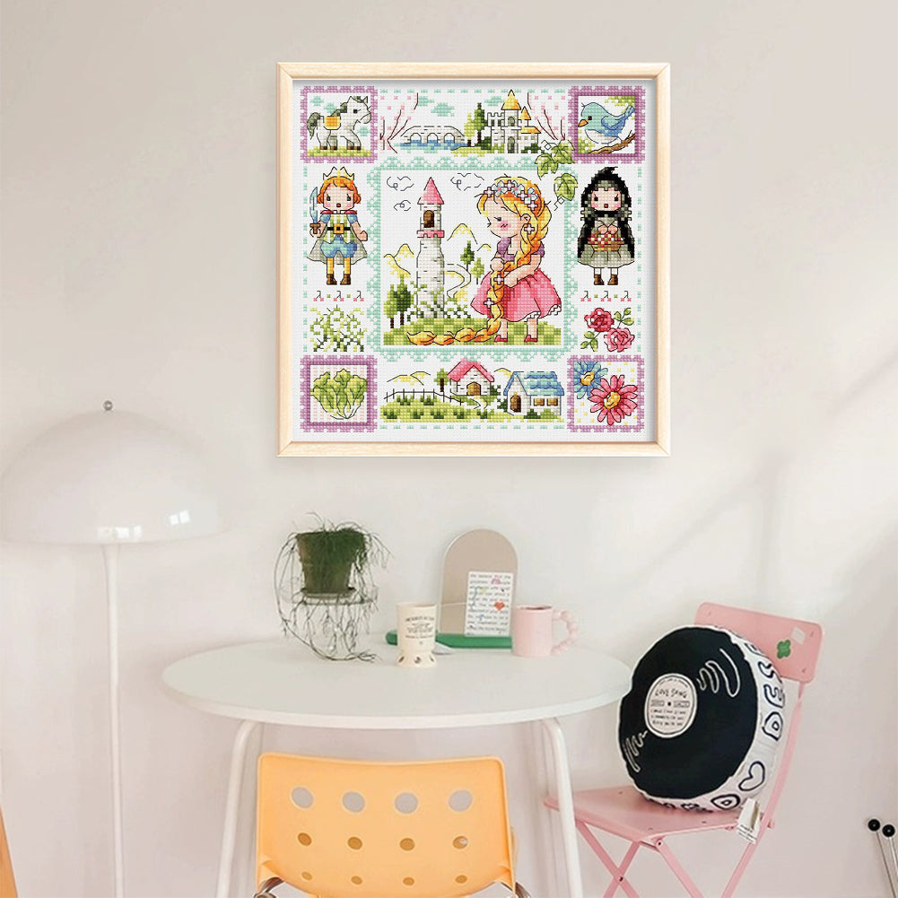 Rapunzel - 14CT Stamped Cross Stitch 30*30CM(Fairy Brand)