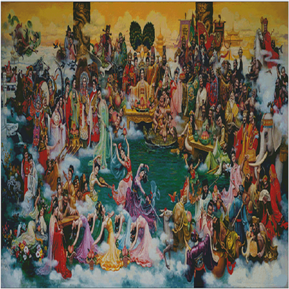 World Celebration - Fairy - 14CT Stamped Cross Stitch 190*94CM(Xiaobai Brand)