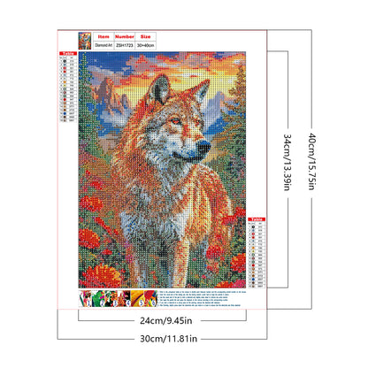 Wolf - Full Round Drill Diamond Painting 30*40CM